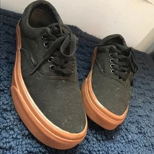 black and brown vans